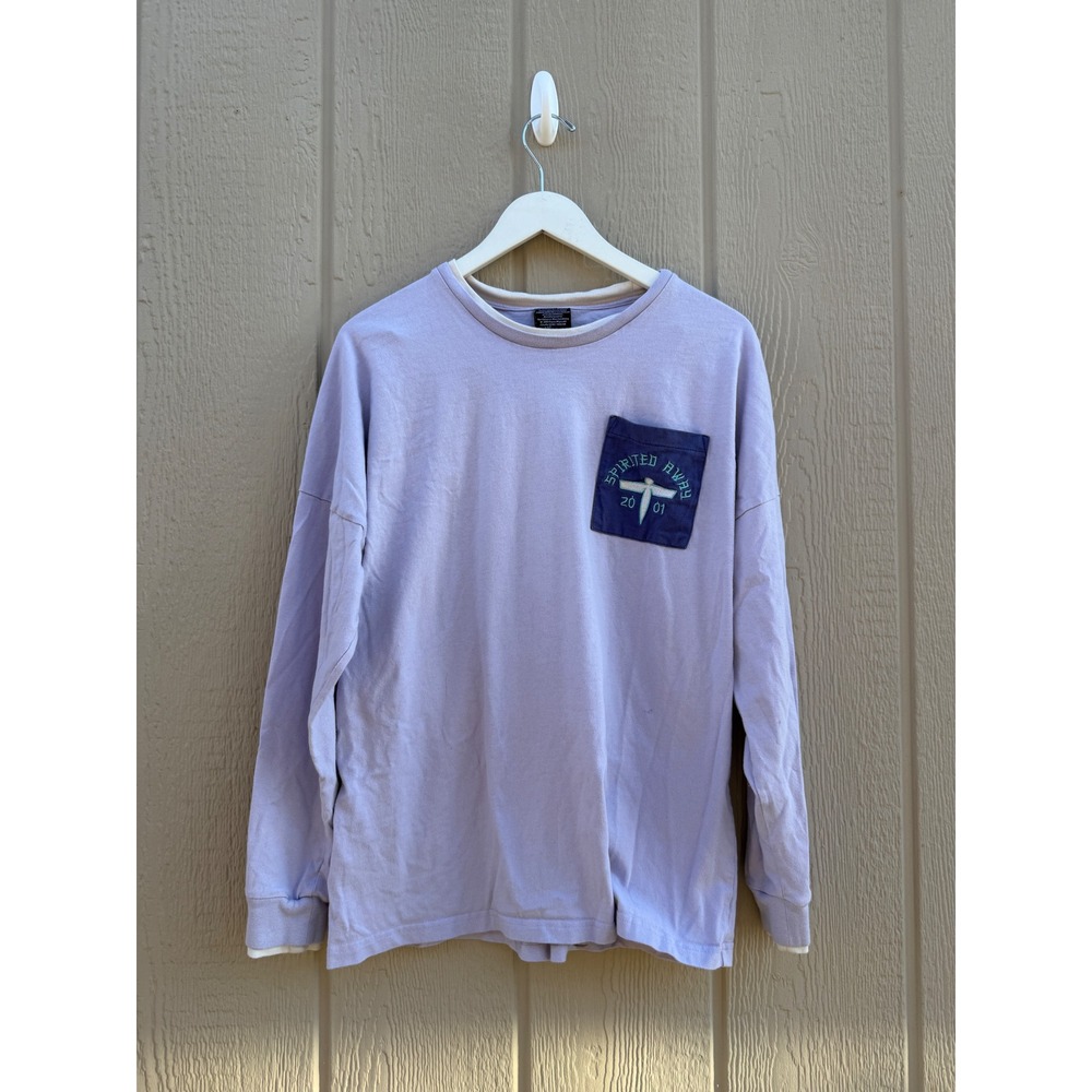 BoxLunch Small Spirited Away Haku Dragon Anime Lavender Cotton Long Sleeve Tee